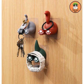 Móc dán tường siêu dính hình mông mèo