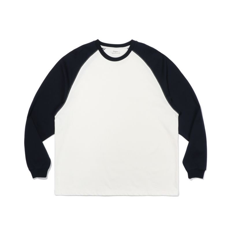 Áo Thun Raglan Dáng Rộng Tay Áo Raglan Màu Tương Phản Phong Cách Mới Mùa Thu Nhật Bản Giản Dị Dành Cho Nam