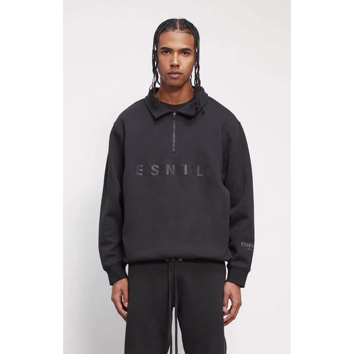 Áo Half zip Sweater Essential Thiết Kế SuzaSport - Áo halfzip unisex form rộng, nỉ bông cao cấp