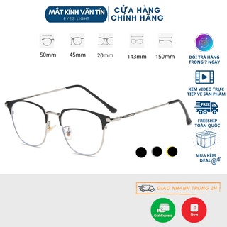 Gọng kính cận T556 mắt kính vuông nam nữ chất liệu càng kim loại cao cấp không gỉ