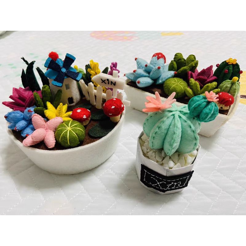 (HÀNG ORDER) Set nguyên vật liệu làm chậu cây trang trí handmade