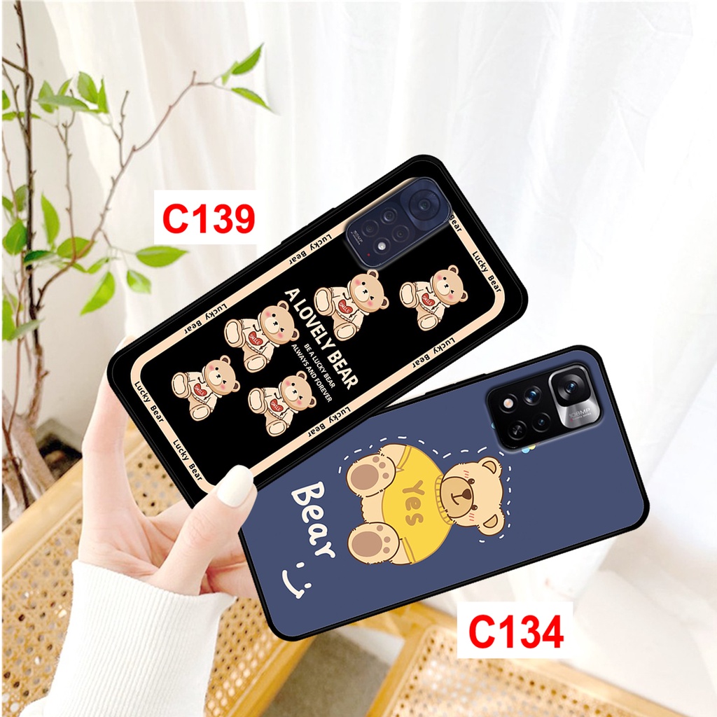 Ốp lưng Redmi Note 11 - Redmi Note 11 Pro - Redmi 10 in hình gấu dễ thương, cute. ốp lưng xiaomi redmi rẻ bền đẹp