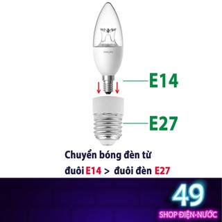 Đuôi chuyển bóng đèn (E27 sang E14) (E14 sang E27)