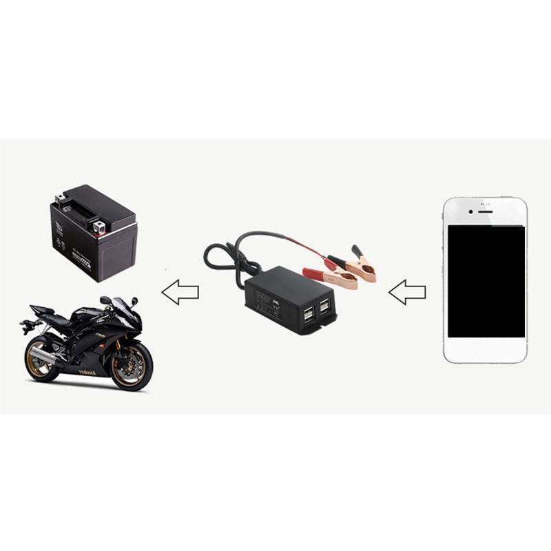 Cục Sạc Chuyển Đổi Nguồn DC 12V 4 Cổng USB Tự Động Nhận Diện Chargi Cho Điện Thoại