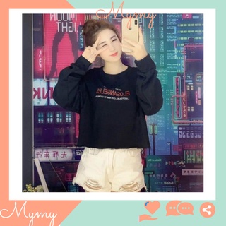 Áo thun nữ tay dài croptop ngang lưng form rộng tay cánh dơi siêu cá tính
