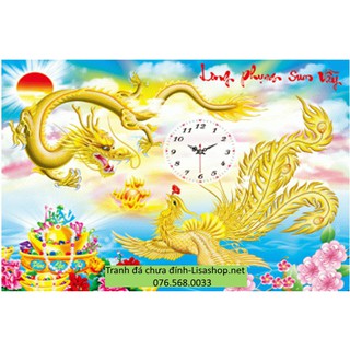 Tranh đính đá long phụng sum vầy yn5416 chưa đính lg1293