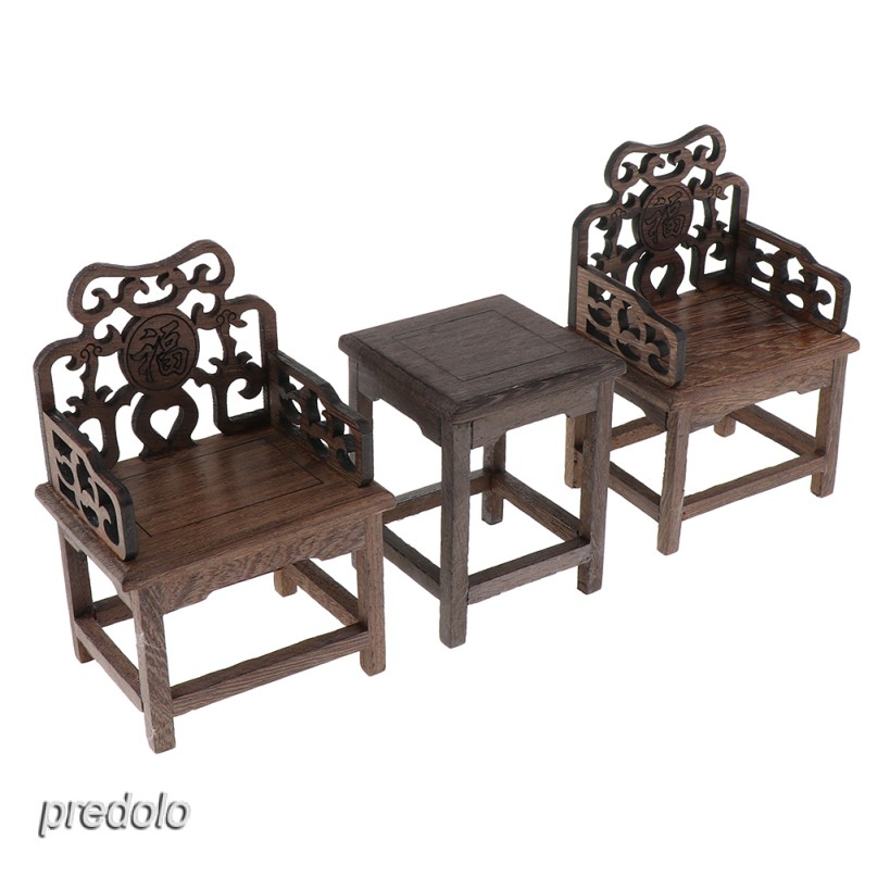 Bộ Bàn Trà Trung Hoa Tỷ Lệ 1 / 6 Trang Trí Nhà Búp Bê