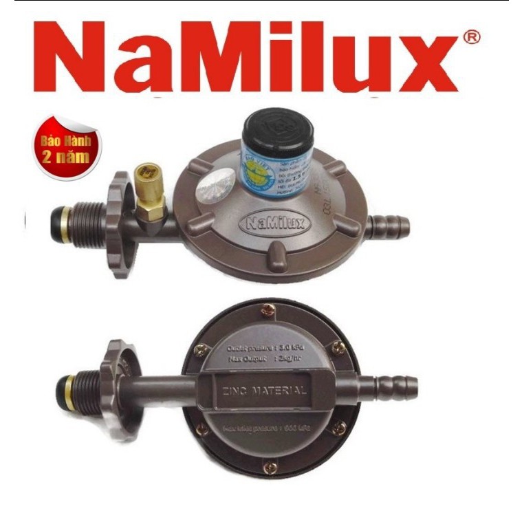 Bộ van điều áp NAMILUX ngắt gaz tự động, dây dẫn gas inox