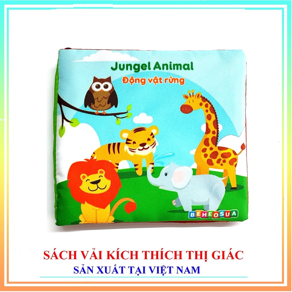 Sách vải song ngữ combo 6 cuốn cho bé sơ sinh 0 1 2 3 tuổi, đồ chơi thông minh montessori giáo dục sớm cho trẻ TOPKIDS