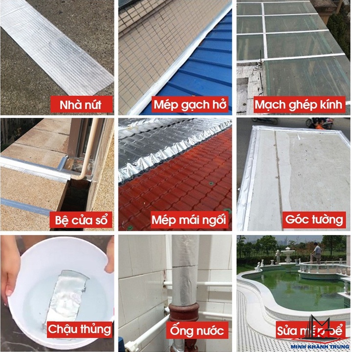 Băng keo chống thấm Nhật Bản SOTUN , Miếng dán chống thấm dột mái tôn, tường nhà