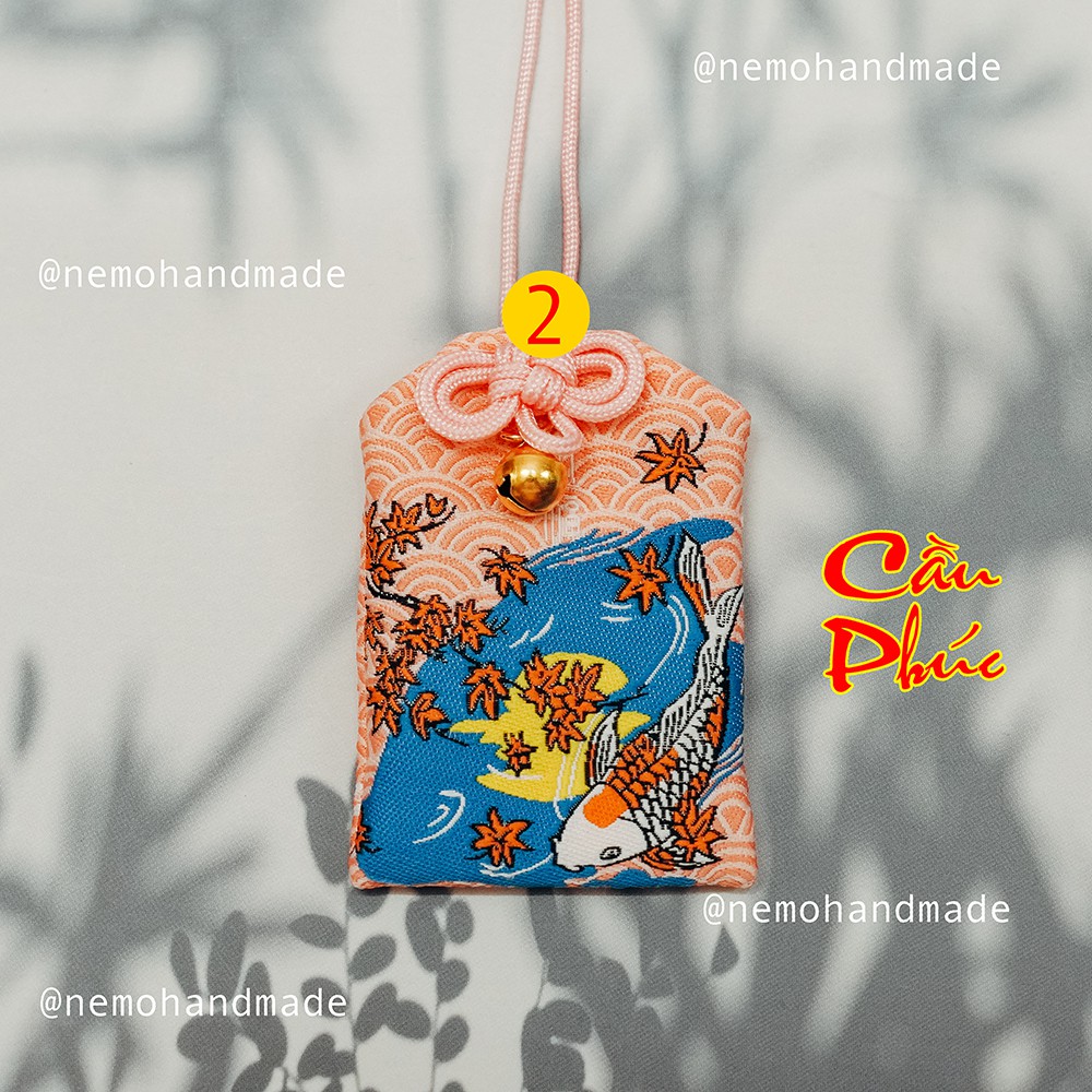 Túi Phước Omamori Cá Chép Như Ý, Cầu Phúc, Sức Khỏe, Bình An - Mã OM4MCC