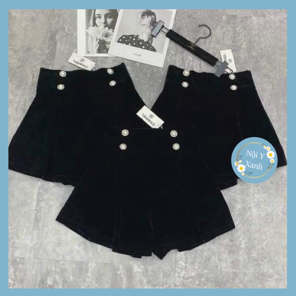 Quần short nữ - Quần short nhung cạp to mềm mịn nội y xanh chất đẹp giá tốt