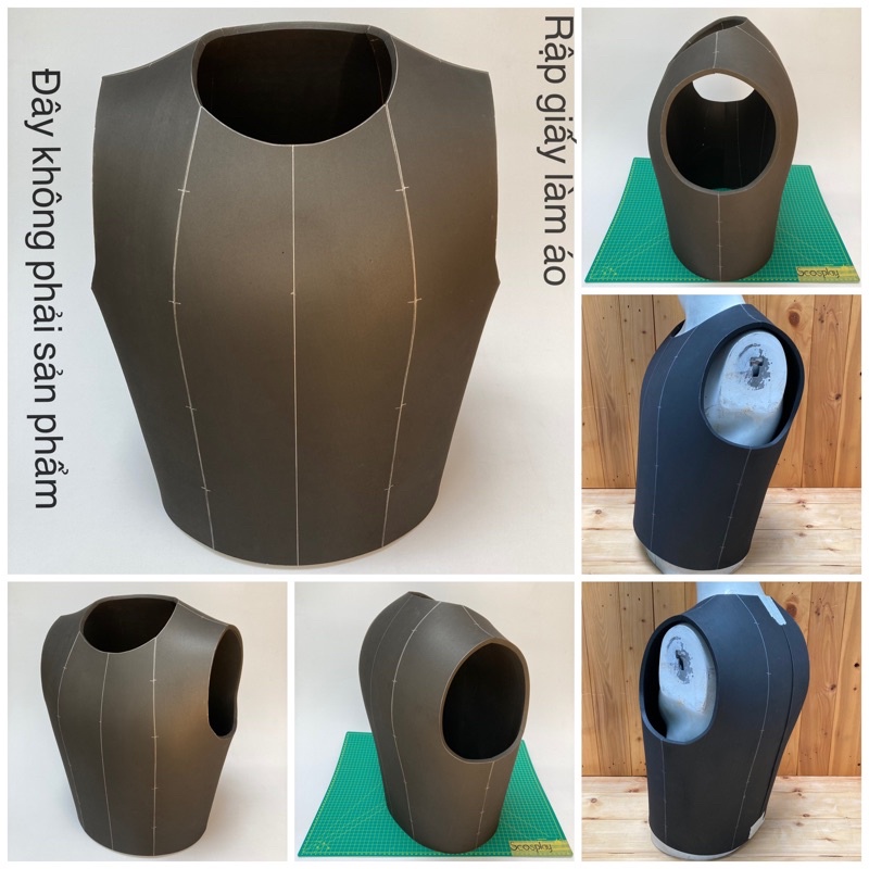 Rập giấy làm áo thủ công cosplay bằng Eva foam 8mm/10mm
