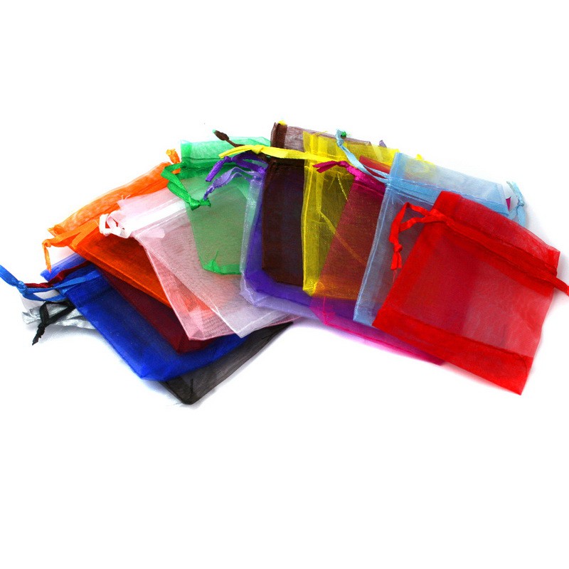 Set 10 túi vải organza 7x9cm đựng quà giáng sinh / đám cưới