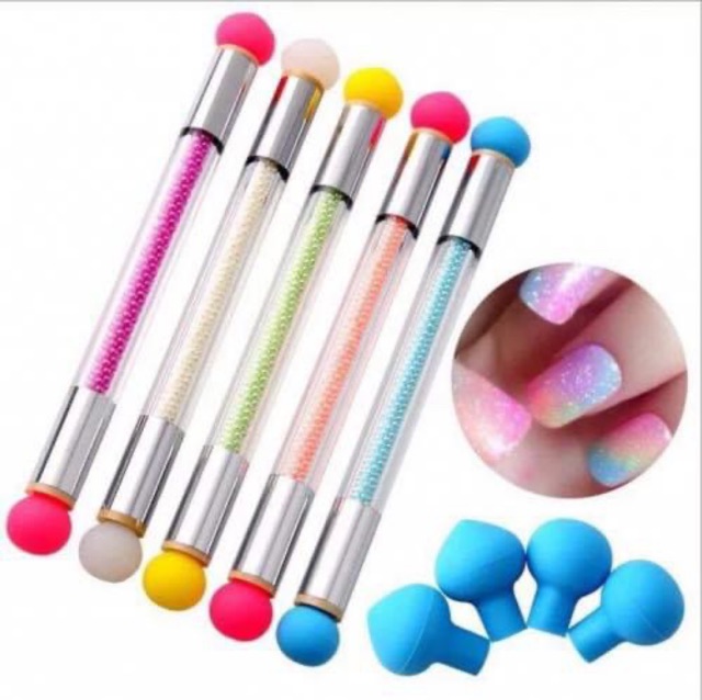 Cọ ombre 2 đầu silicon dặm móng tay chân mã 455994