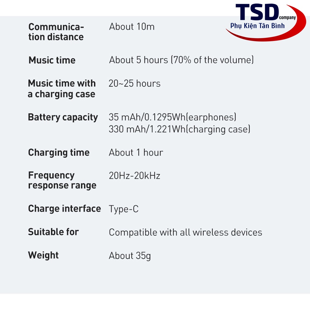 Tai Nghe Bluetooth True Wireless Baseus Bowie E3 Chính Hãng