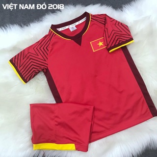Bộ đồ đá banh trẻ em việt nam đỏ 18/19
