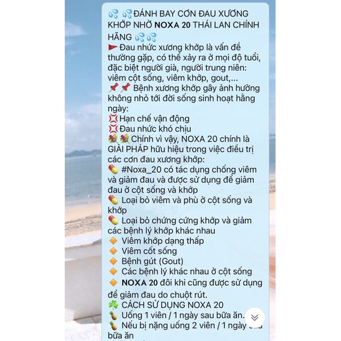 🌸LOẠI MỚI TỐT HƠN🌸 Viên uống xương khớp NOXA Thái Lan