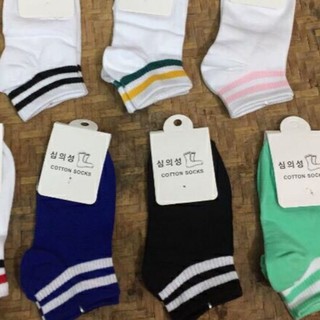 combo 2 đôi tất kẻ hàn quốc
