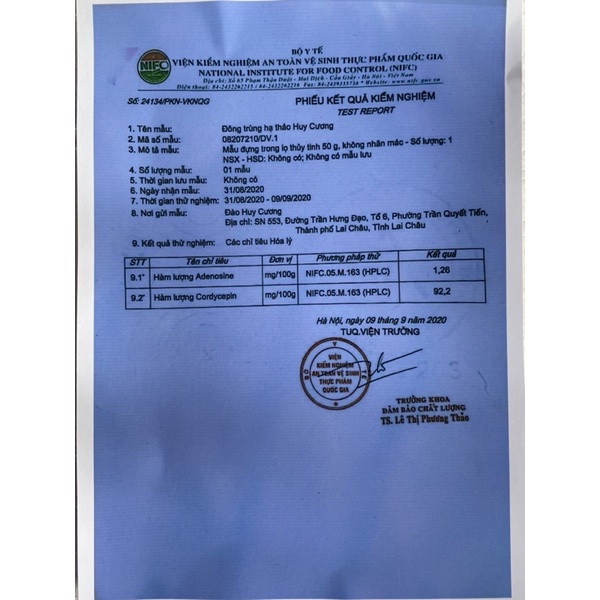 ĐÔNG TRÙNG HẠ THẢO HUY CƯƠNG SẤY THĂNG HOA - SẢN PHẨM OCOP 3 SAO