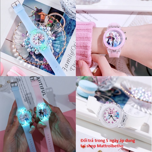 Đồng hồ kim đeo tay chống nước dây silicone  cho trẻ em - Con cưng 99