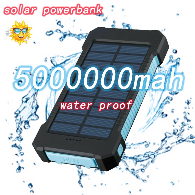 Sạc Dự Phòng 50000mAh Hai Cổng USB Sử Dụng Năng Lượng Mặt Trời Sạc Nhanh Micro-USB / Type C