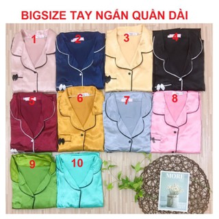 Bộ Pijama Lụa Dài BIGSIZE 75KG [Tay Ngắn Quần Dài]