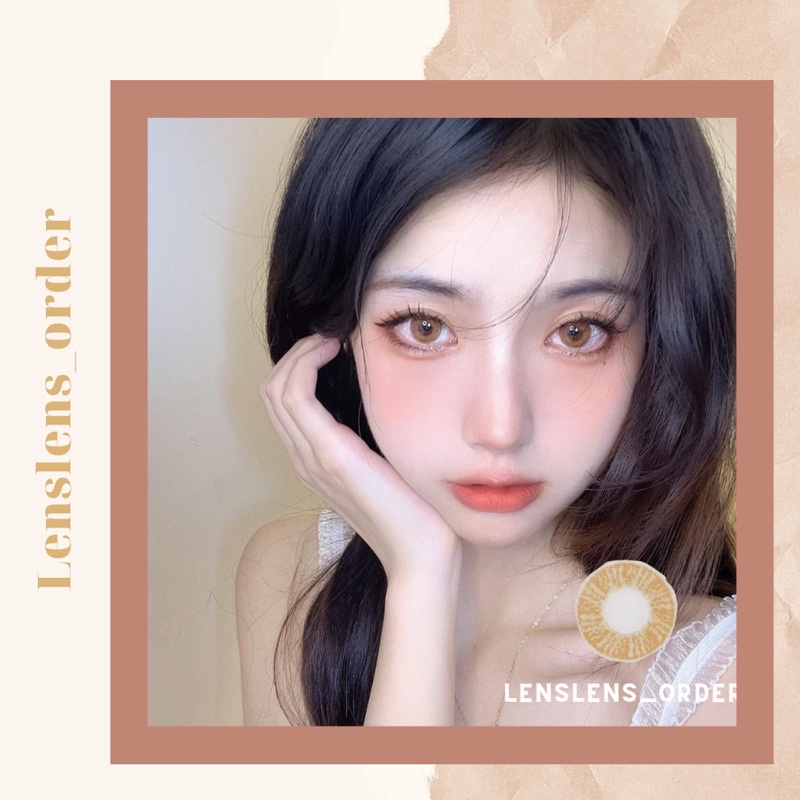 Kính Áp Tròng Lens Mắt Nâu Tây Sáng Đủ Độ Cận [Vui Lòng Đặt 2 Chiếc]m