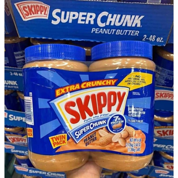 Bơ đậu phộng Skippy Creamy và Skippy Super Chunk 1.36kg Peanut Butter siêu ngon của Mỹ
