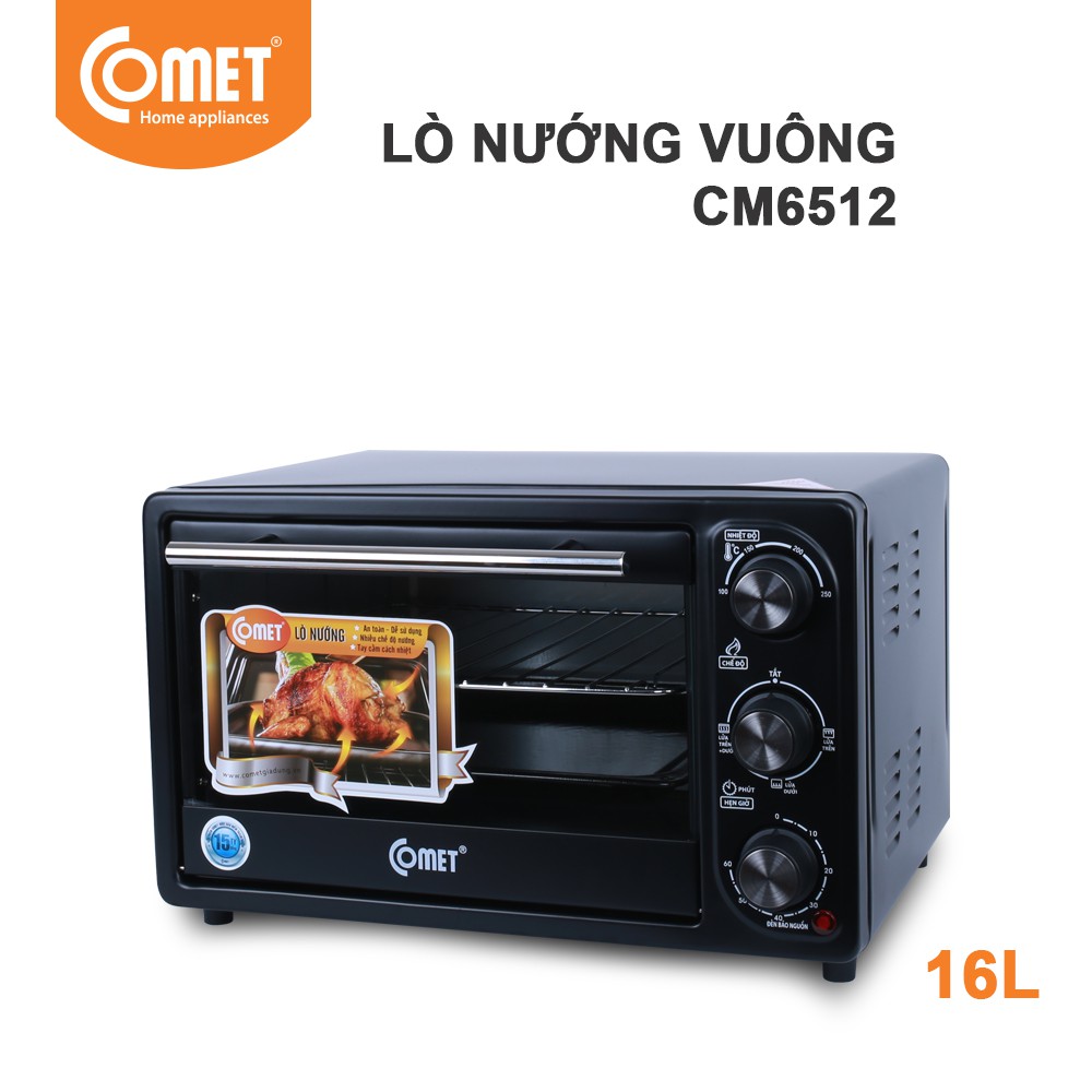 [Mã ELHADEV giảm 4% đơn 300K] Lò nướng điện đa năng 16 lít Comet CM6512