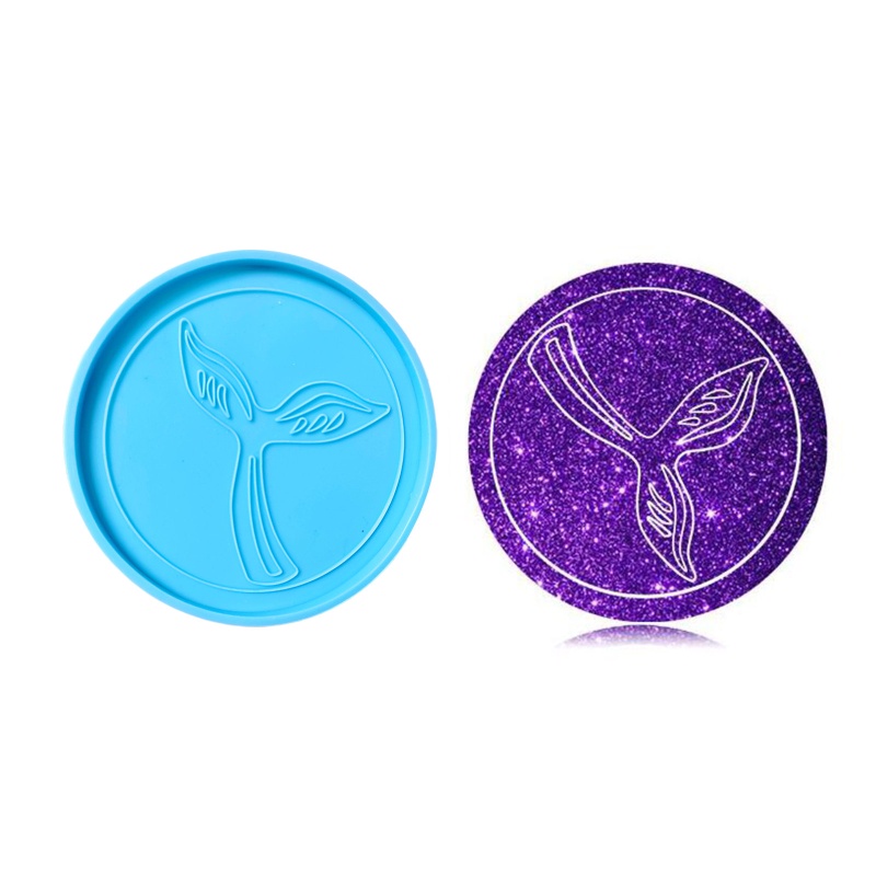 Sa Khuôn Silicone Làm Đế Lót Ly Hình Đuôi Cá DIY