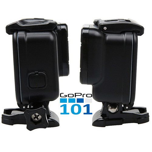 Case chống nước có mặt lưng cảm ứng cho GoPro hero 5, Gopro hero 6, Gopro hero 7 - GoPro101 - waterproof case for GoPro