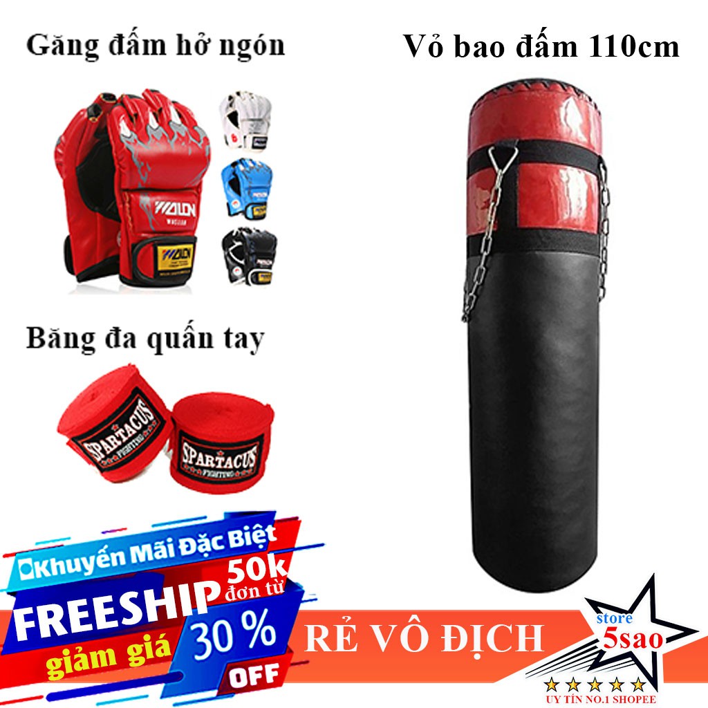 Bao cát đấm bốc VN cao 110cm không ruột ⚡FREESHIP⚡ giá siêu rẻ