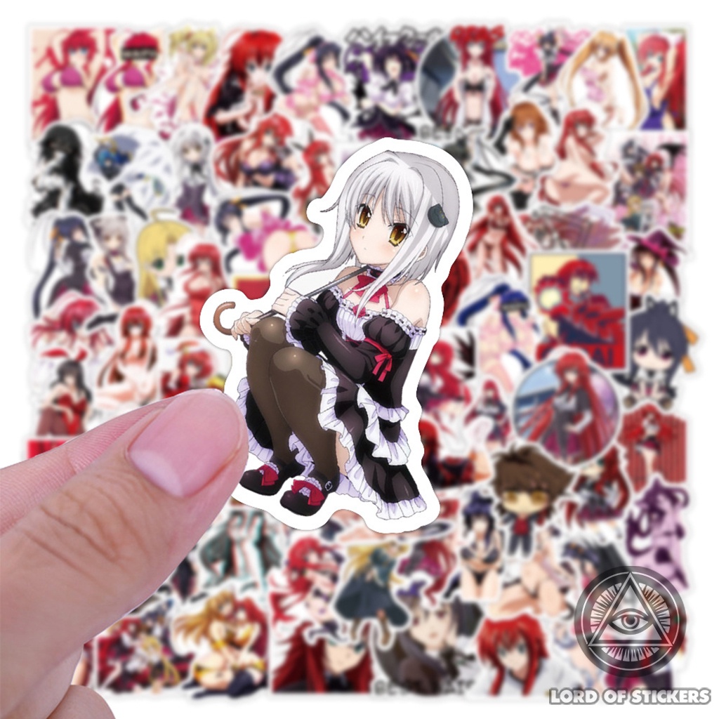 Set 100 Hình Dán High School DxD Sticker Sexy Anime Girl Chống Thấm Nước Trang Trí Mũ Bảo Hiểm, Ván Trượt, Laptop, Vali