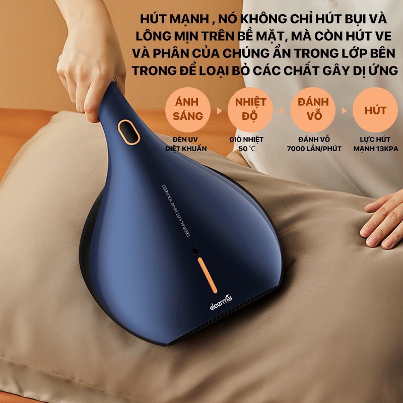 Máy hút bụi CM800 hút đệm giường, chăn nệm diệt khuẩn bằng tia UV - Hàng Chính Hãng