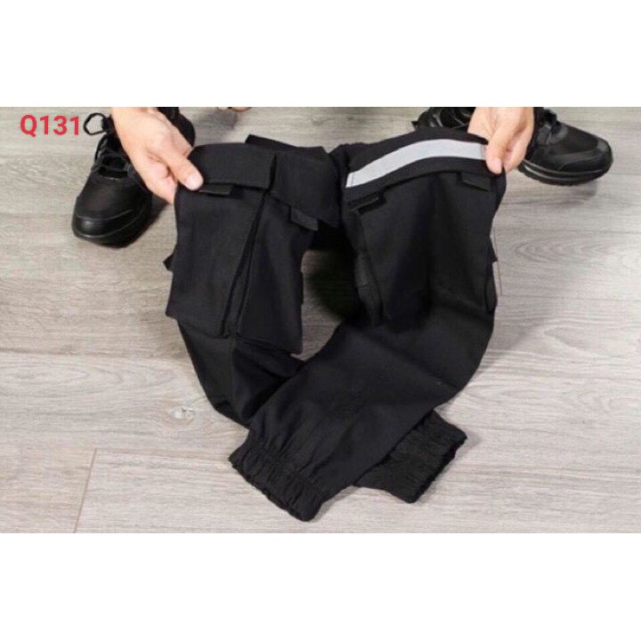 &lt; FREESHIP &gt; Quần jogger kaki túi hộp PHẢN QUANG co giãn 4 chiều, nam nữ mặc được