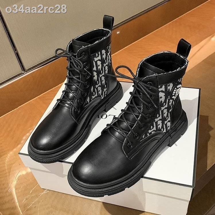 ♚▥Boots 2020 mới hợp thời trang Martin kiểu Anh vuông với giản dị phù tất cả các giày nữ sinh viên đại học Hàn Quốc