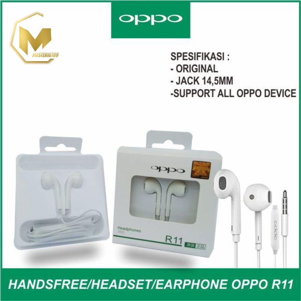 Tai Nghe R11 Hf Chính Hãng Cho Oppo A12 A53 A52 A92 A5 A9 2020 A5s F9 F11pro F1s Ma267