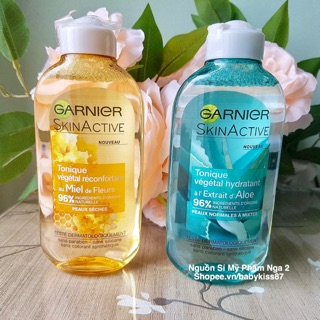 Nước hoa hồng Garnier - Toner Garnier mật ong hoa, lô hội