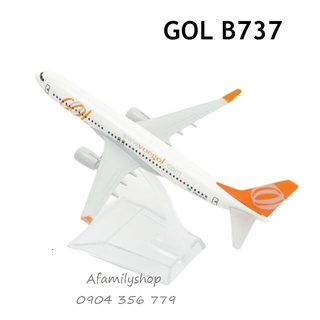 Mô hình máy bay tĩnh 737-800 Gol (voegol.com) 16cm