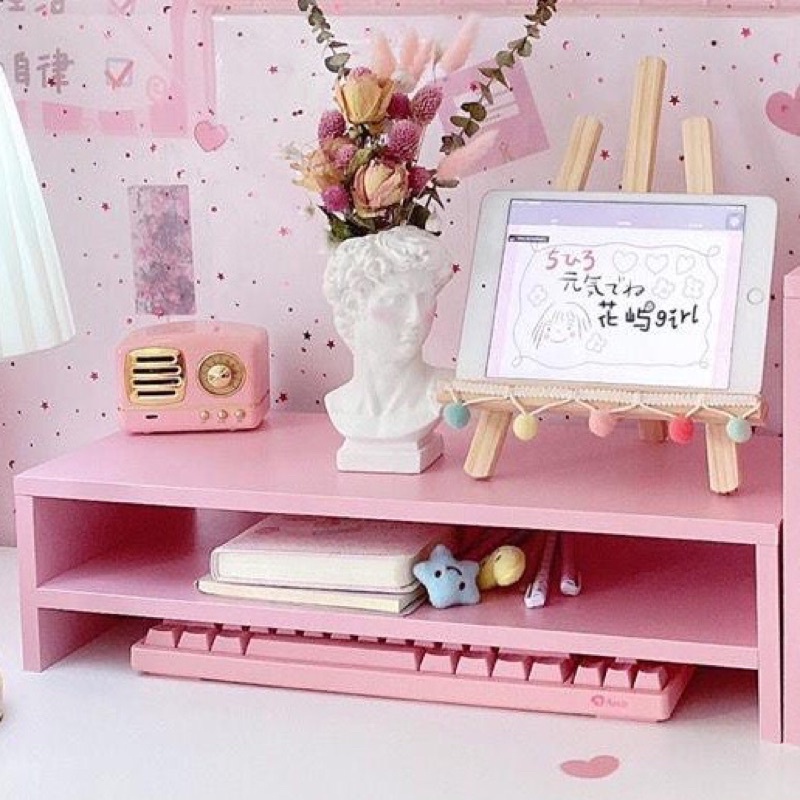 Kệ để màn hình máy tính 2 tầng ráp sẵn hoả tốc