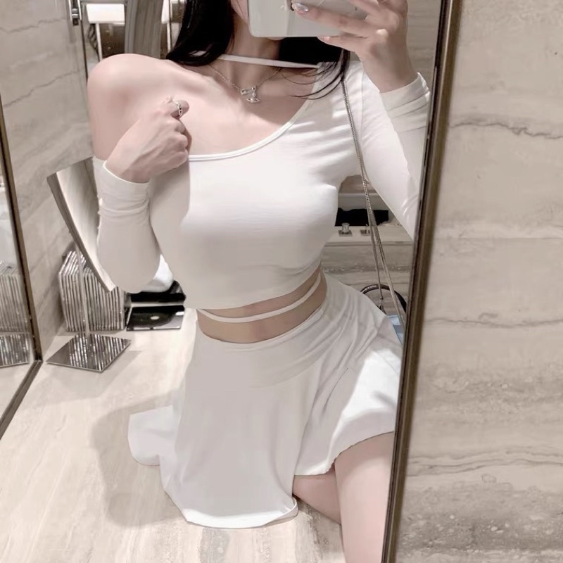 Áo trễ vai tay dài gợi cảm