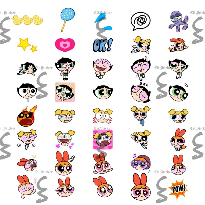 [Sticker mini/Hình dán Mini] The Powerpuff Girls