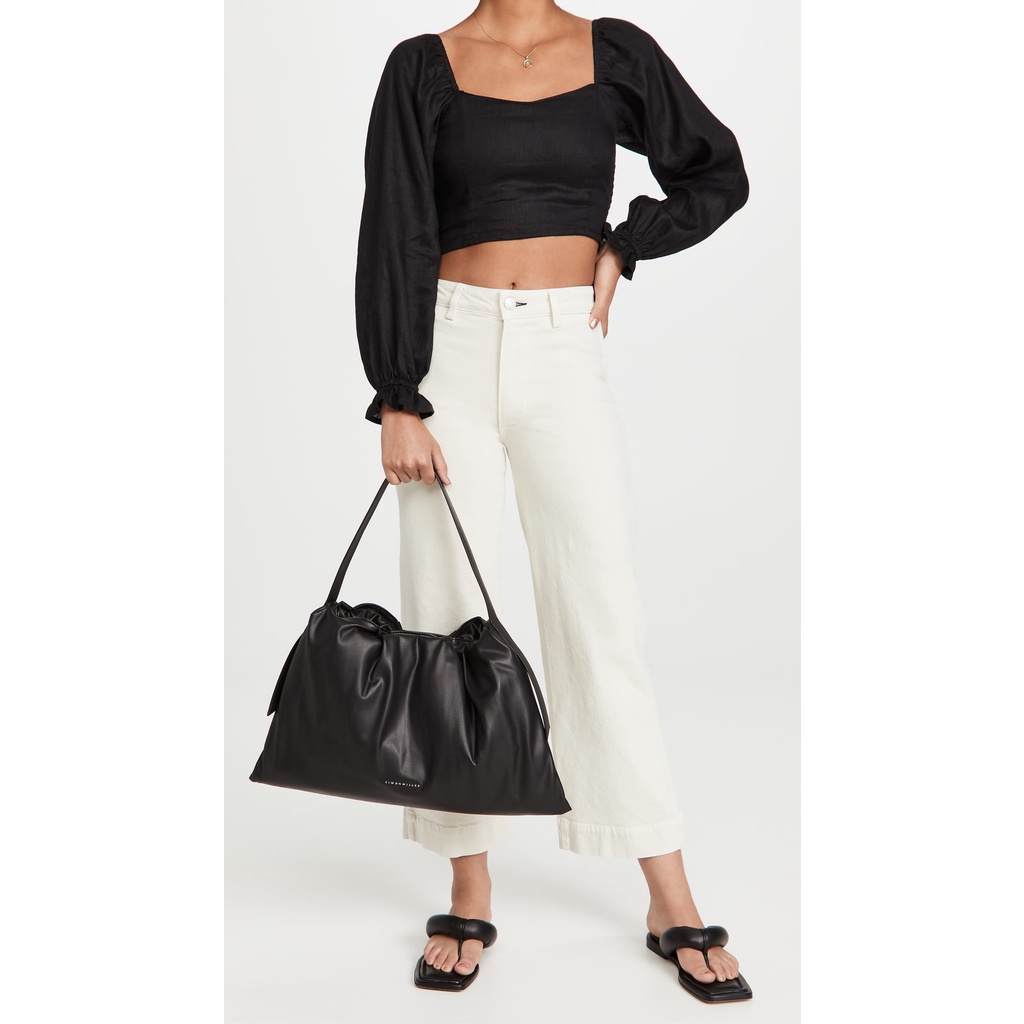 Túi Simon Miller Black Vegan Leather Puffin Tote, chính hãng