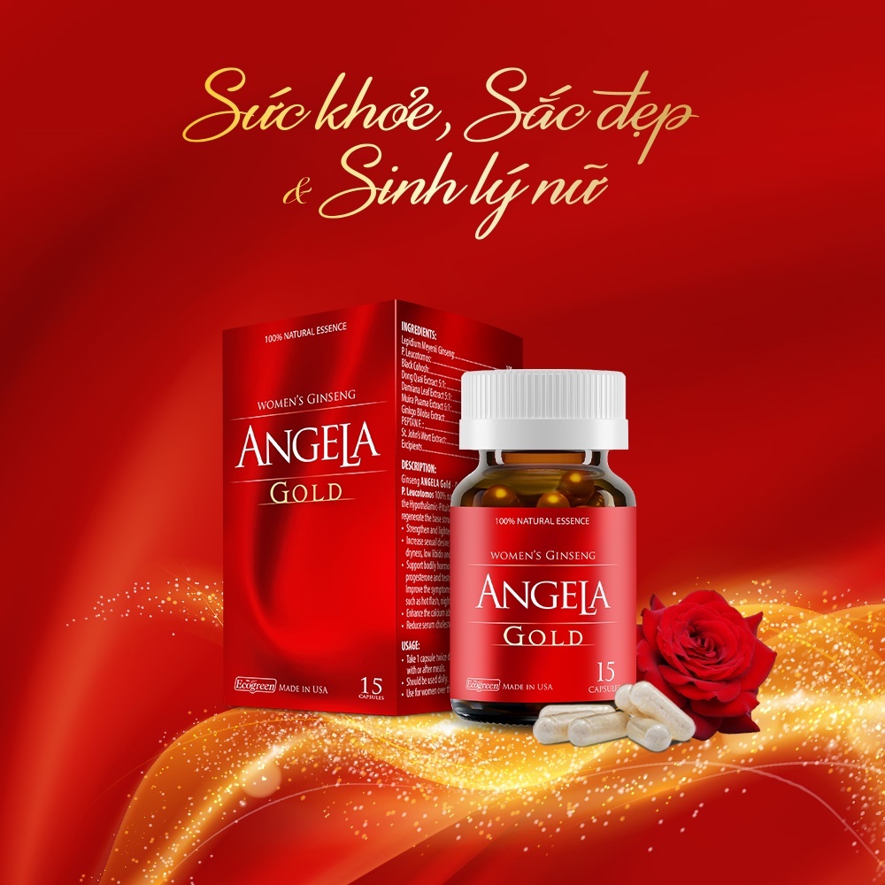 [CHÍNH HÃNG] Sâm Angela Gold (Đủ tem tích điểm) - Tăng cường sinh lý nữ, hỗ trợ (tiền) mãn kinh, đẹp da, ngừa lão hóa