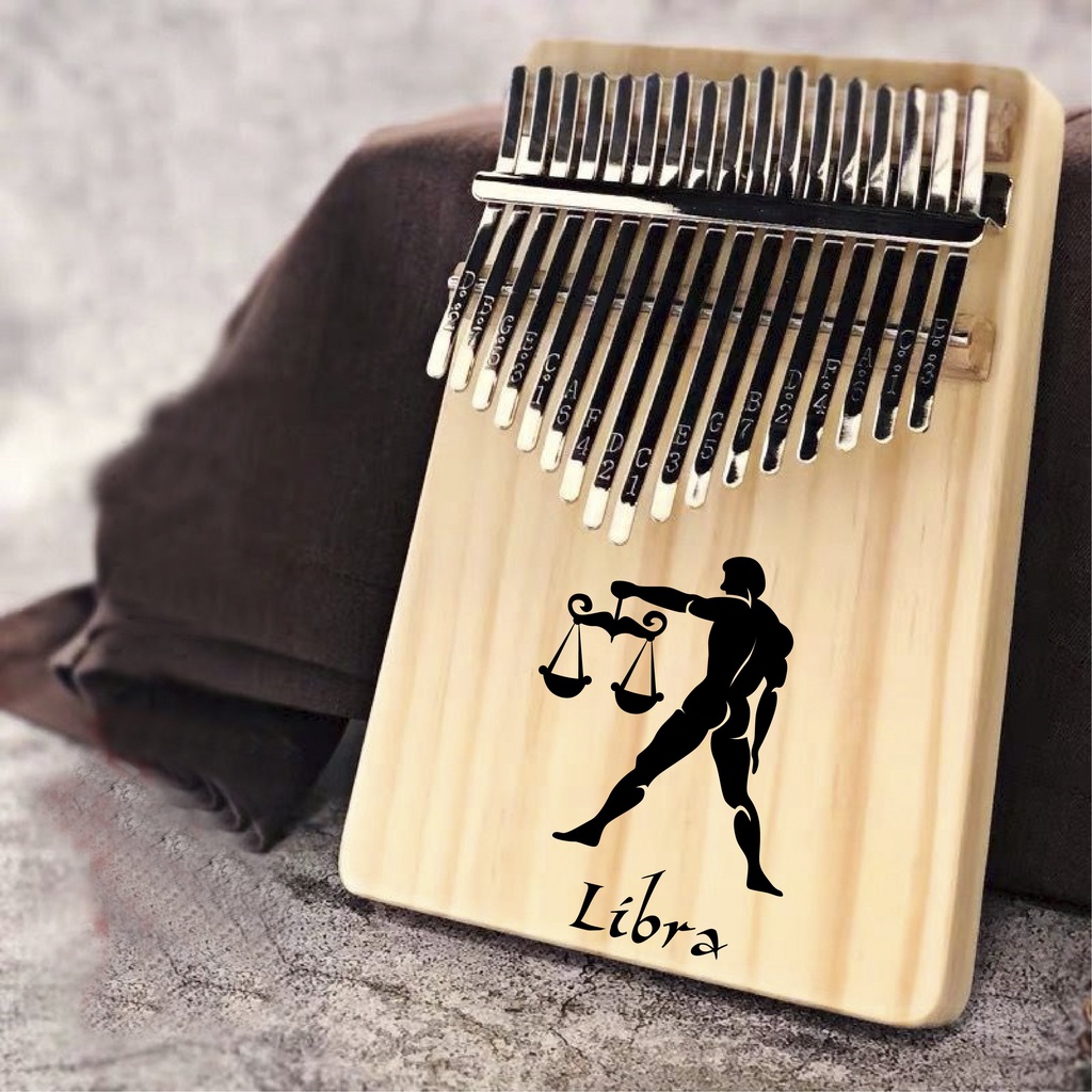 Đàn Kalimba 12 cung hoàng đạo - Thiên Bình (Libra) Handmade 17 Phím Gỗ Nguyên Khối - Full phụ kiện, sách hướng dẫn