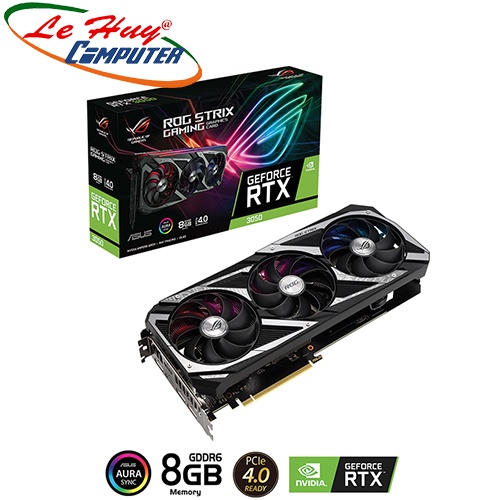 Card màn hình - VGA  ASUS ROG Strix GeForce RTX 3050 8GB Gaming(ROG-STRIX-RTX3050-8G-GAMING)