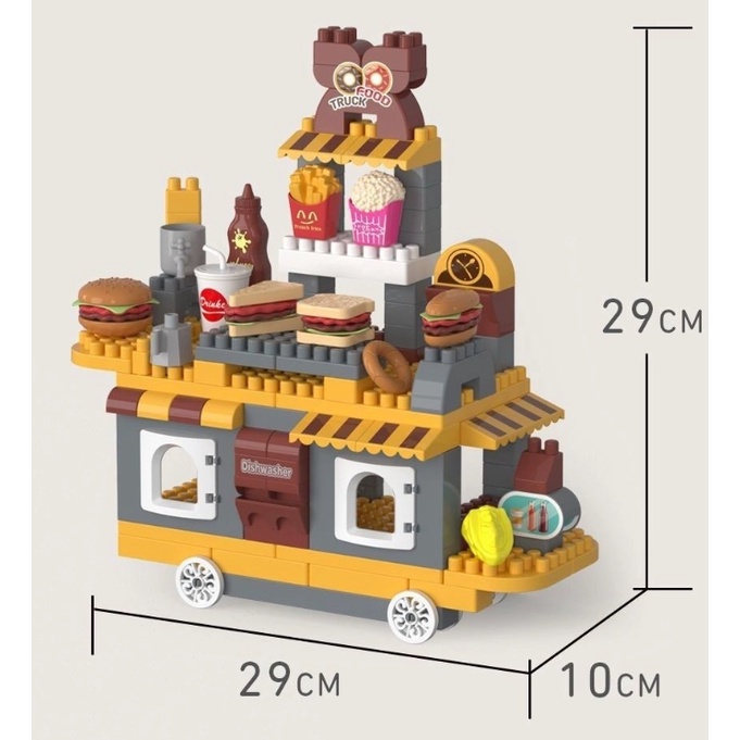 Đồ chơi Lego xếp hình xe bán Hamburger