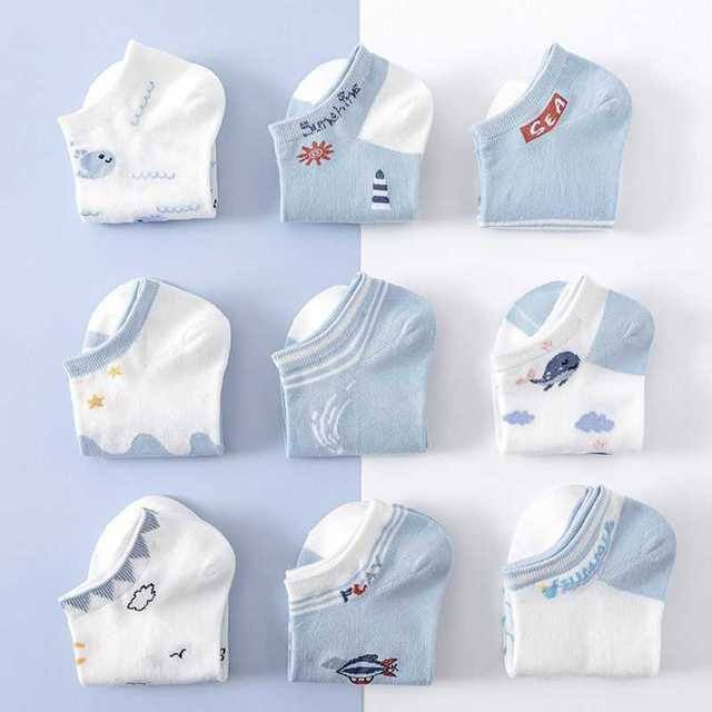 Tất cổ ngắn blue color dễ thương BT61