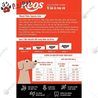 Thức Ăn Hạt Cho Chó Keos 1.5kg